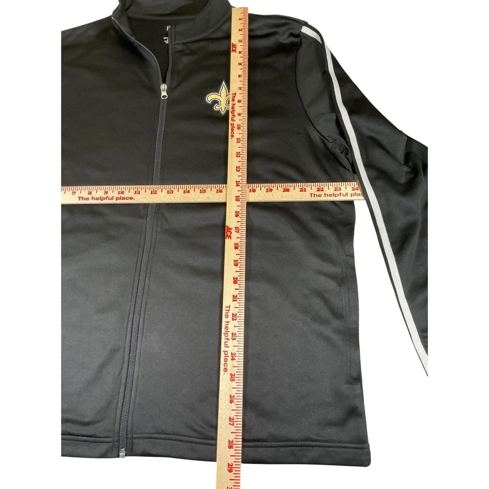 NFL Team Apparel New Orleans Saints Full Zip Jacket Men's‎ Large Black NWOT